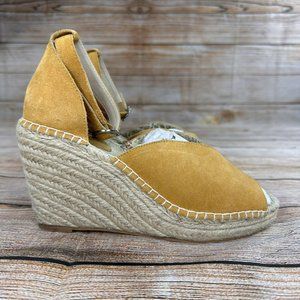 Seychelles Wedged Espadrille Heels Women Size 8.5 Ankle Strap Open Toe Shoes